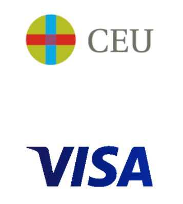 logo del CEU y logo de Visa